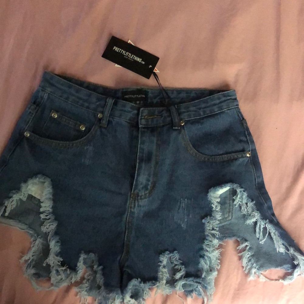 Denim rip shorts